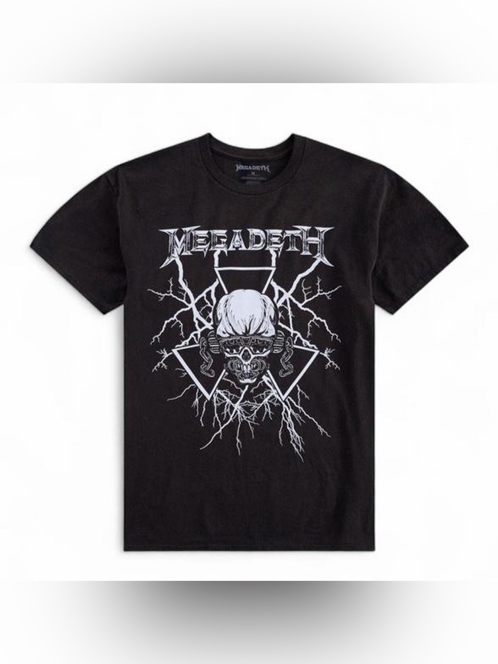 Megadeth Vic Rattlehead Lightning Bolts T-Shirt Size L